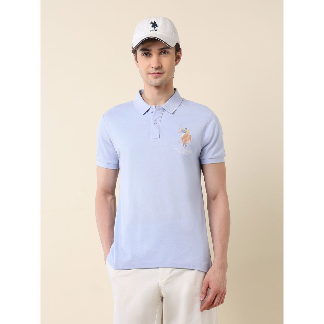 Price History of POLO Men Lavender Cotton Collar Neck