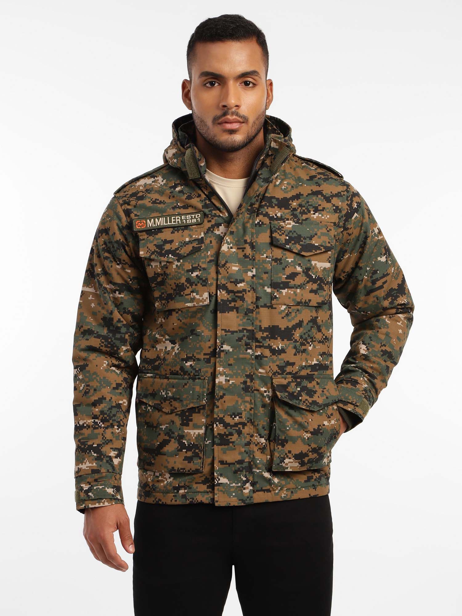 Buy MountMiller Men's Camouflage M65 Ripstop Field Hooded Tactical