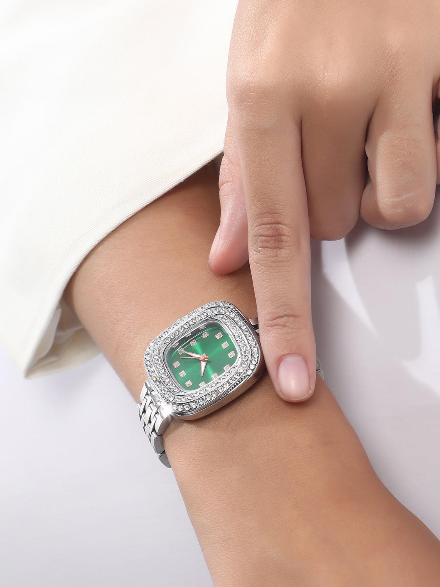 Buy Haute Sauce Women The Jolie Vortex Square Green Dial Analog
