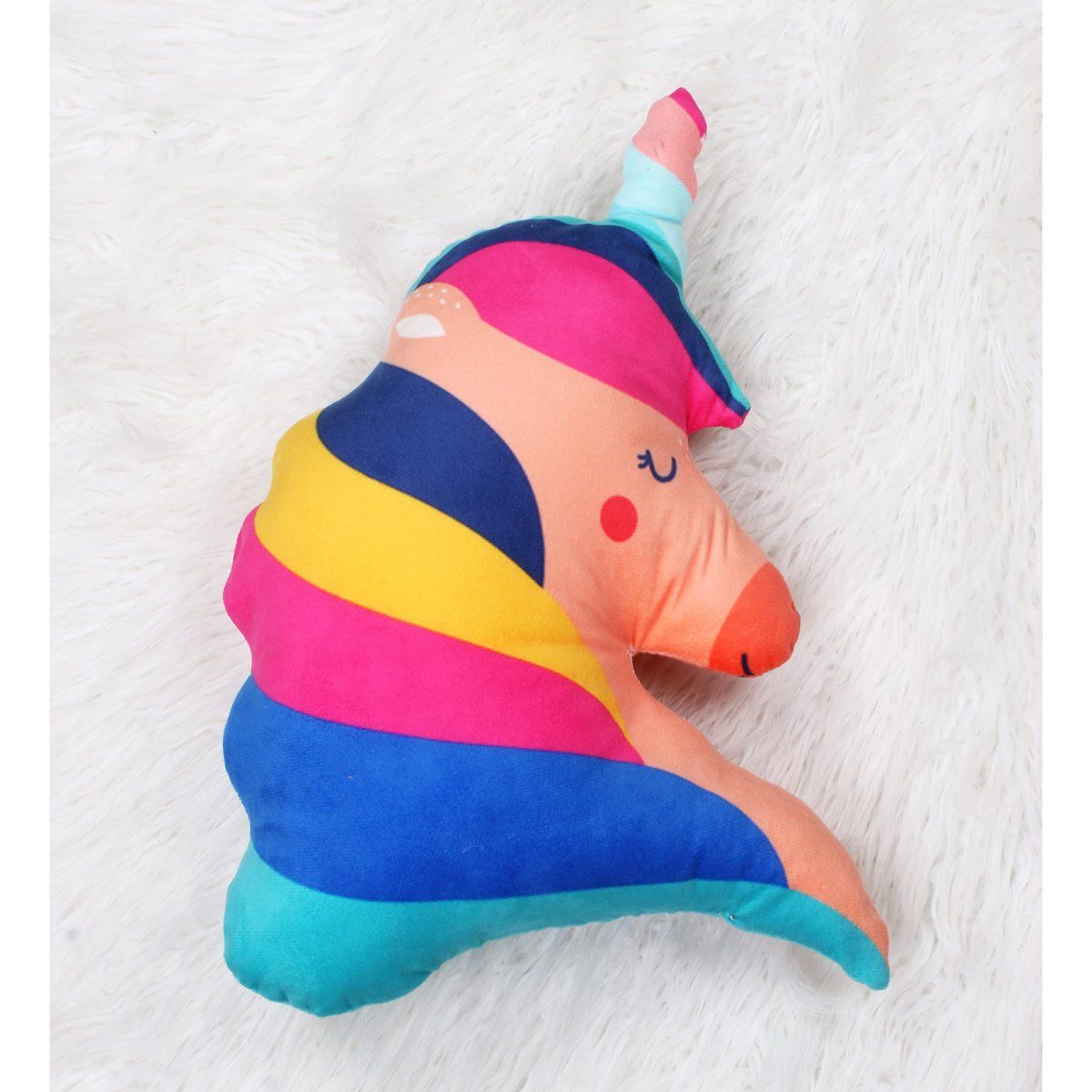 Buy STITCHNEST Rainbow Unicorn Shaped Cushion for Home Decor More Size Online