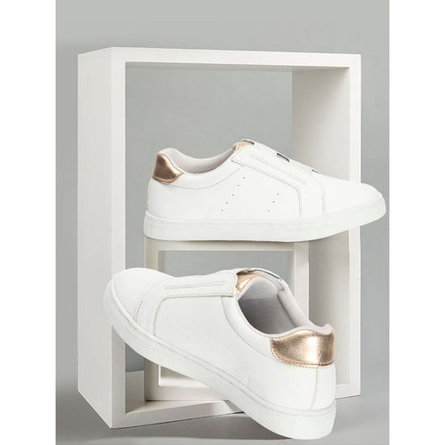 Buy Carlton London Women Fashionable White Color Lace-Ups Solid