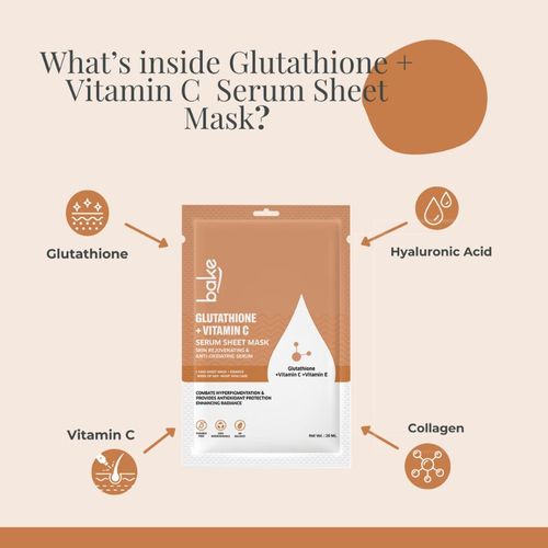 Buy BAKE L-Glutathione Sheet Mask For Glowing Skin Online
