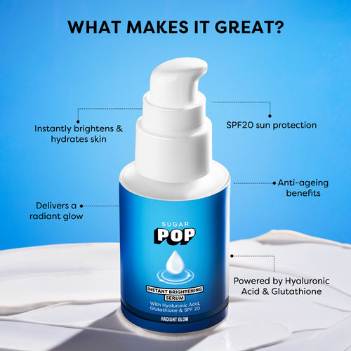 glutathione hyaluronic acid benefits Buy SUGAR POP Instant Brightening Serum With Hyaluronic Acid And Glutathione  SPF 20 Online