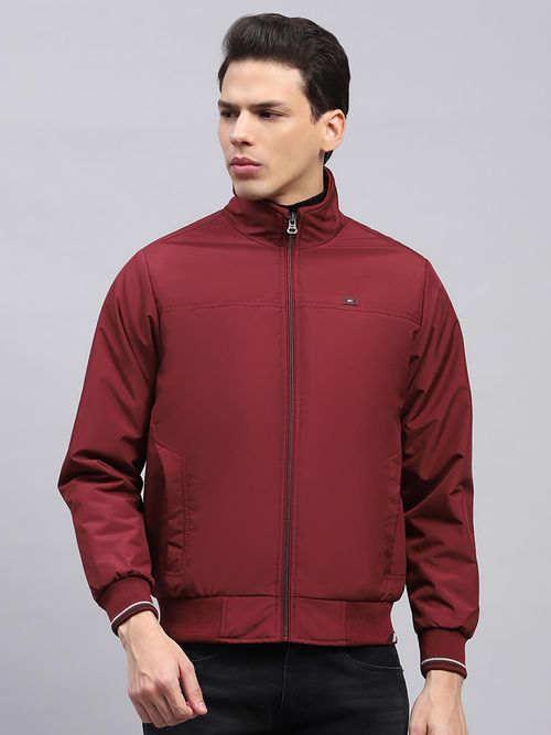 Full Sleeve Montecarlo Jacket Mens Buy Men Green Solid Mock Neck