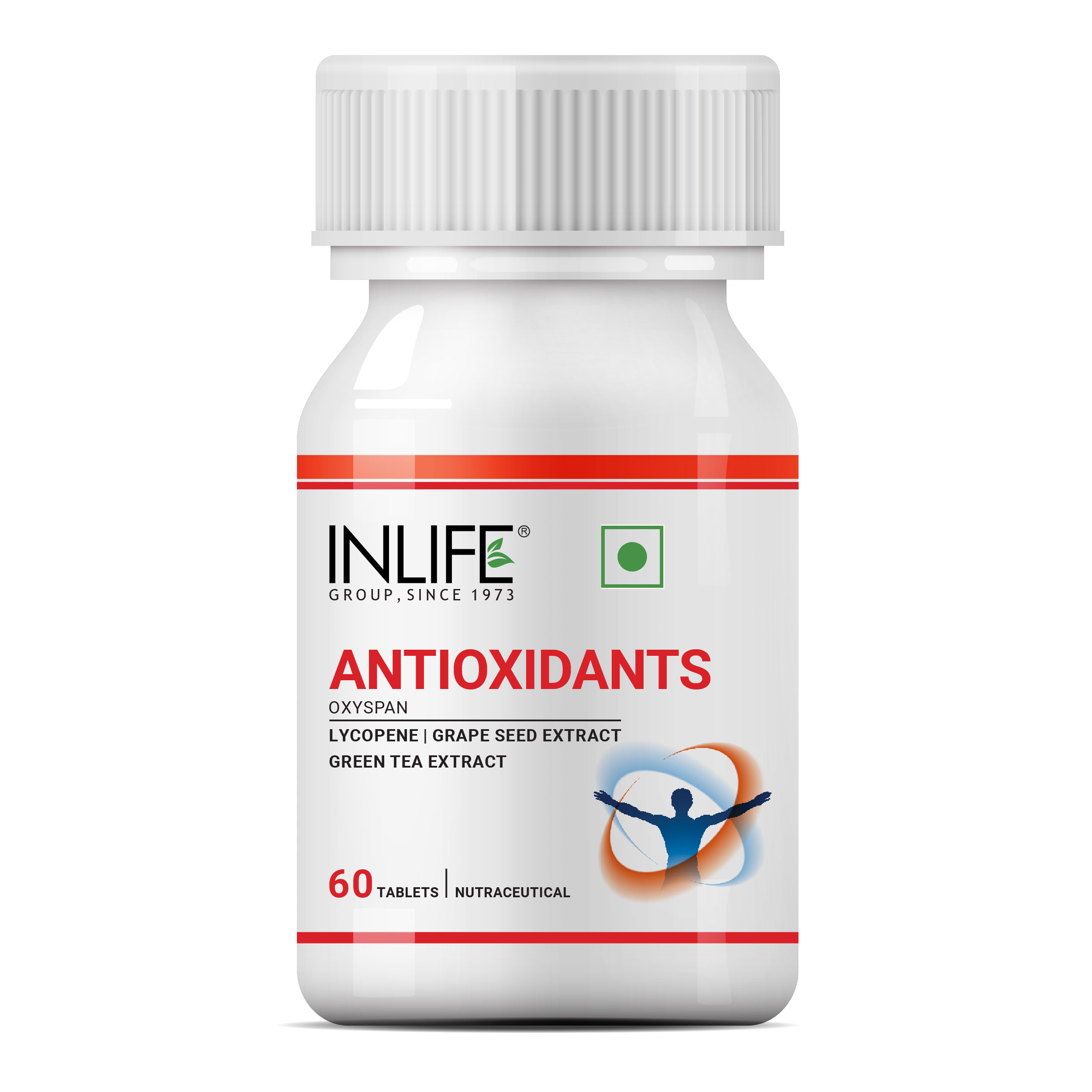 INLIFE Antioxidants with Lycopene- Grape Seed And Green Tea Extract (60 Tablets)