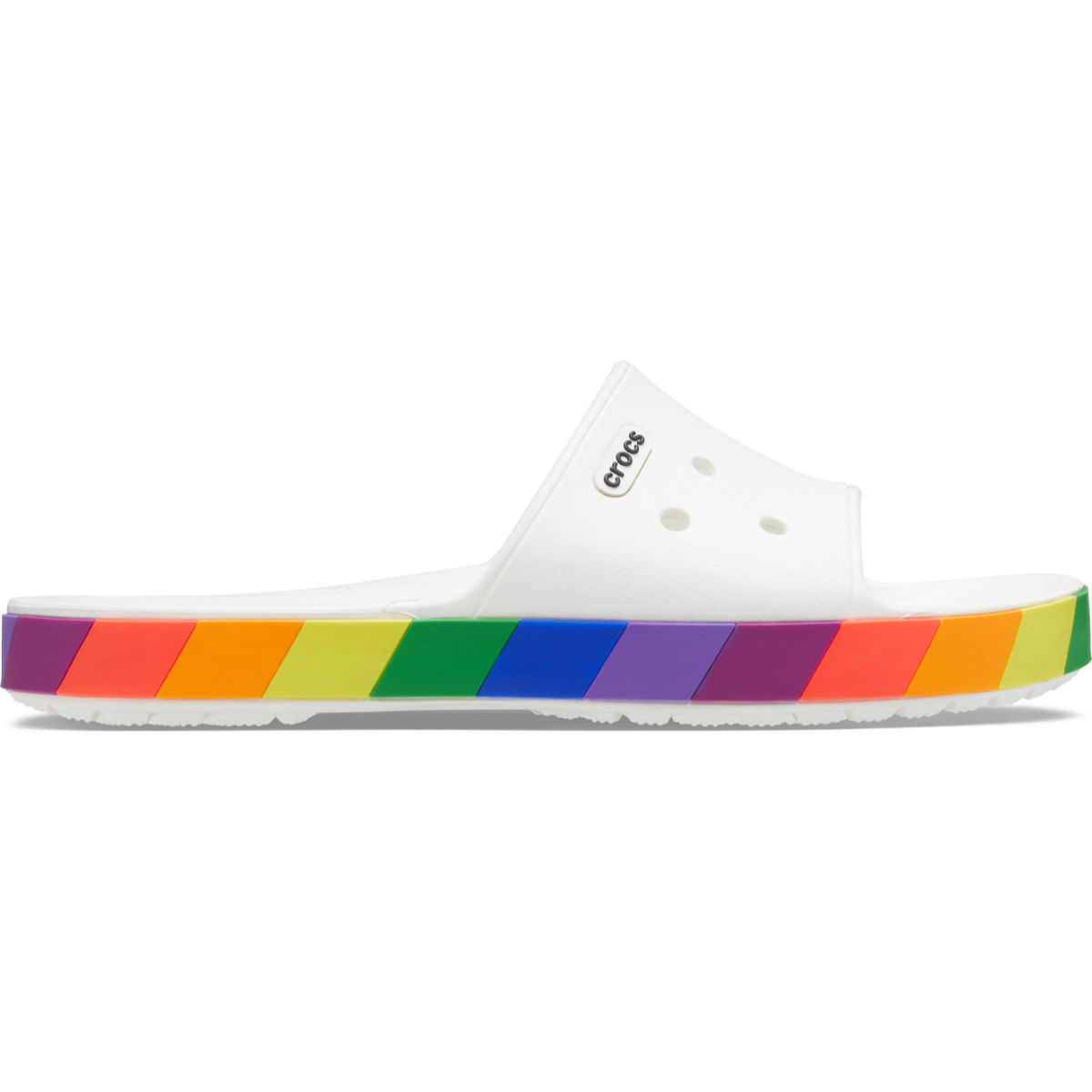 Crocband discount rainbow slide