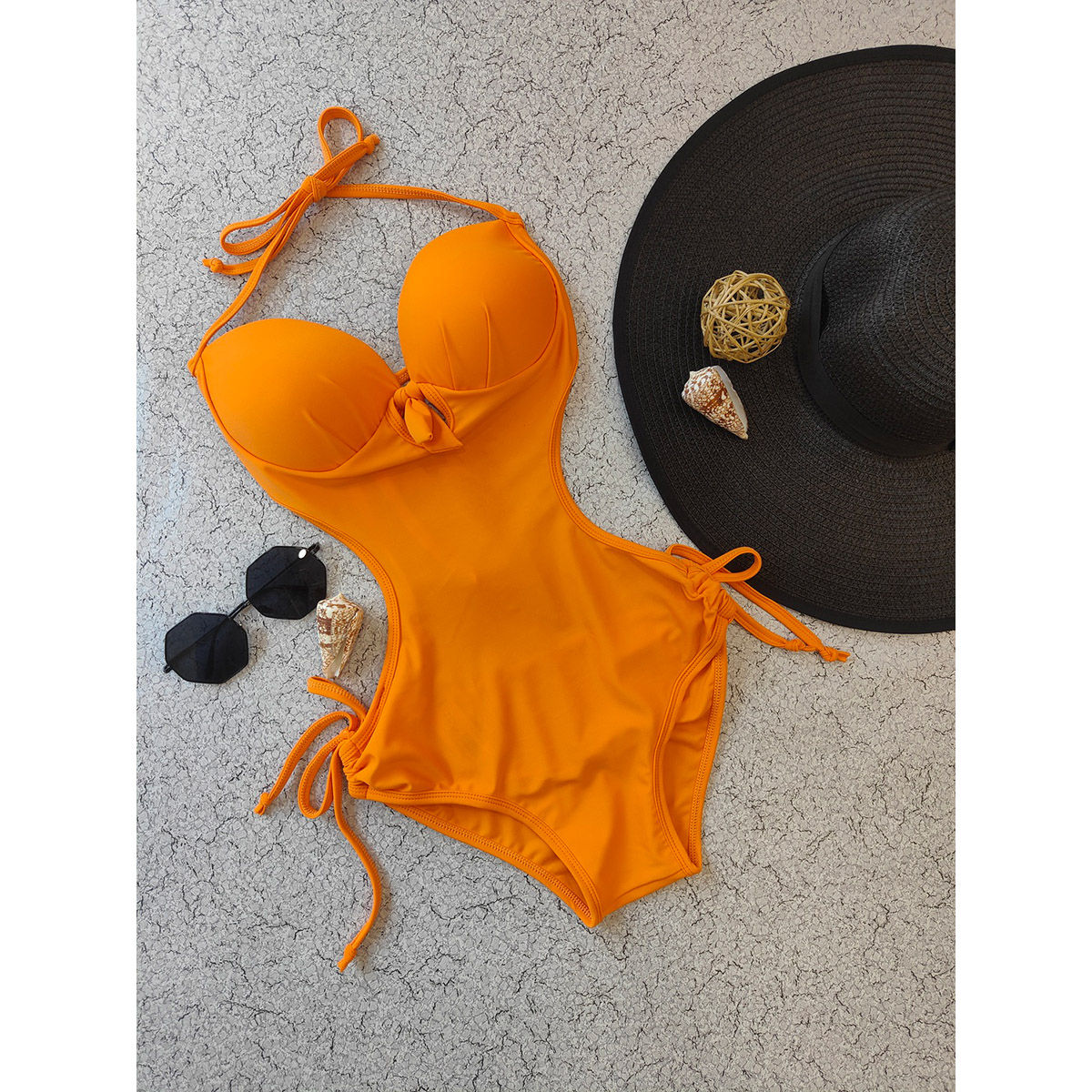 Orange monokini cheap