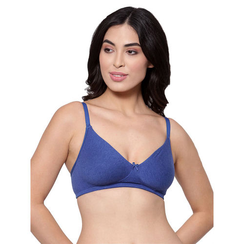Buy Inner Sense Organic Cotton Antimicrobial Seamless Everyday Bras (Pack  Of 3)-Blue Online