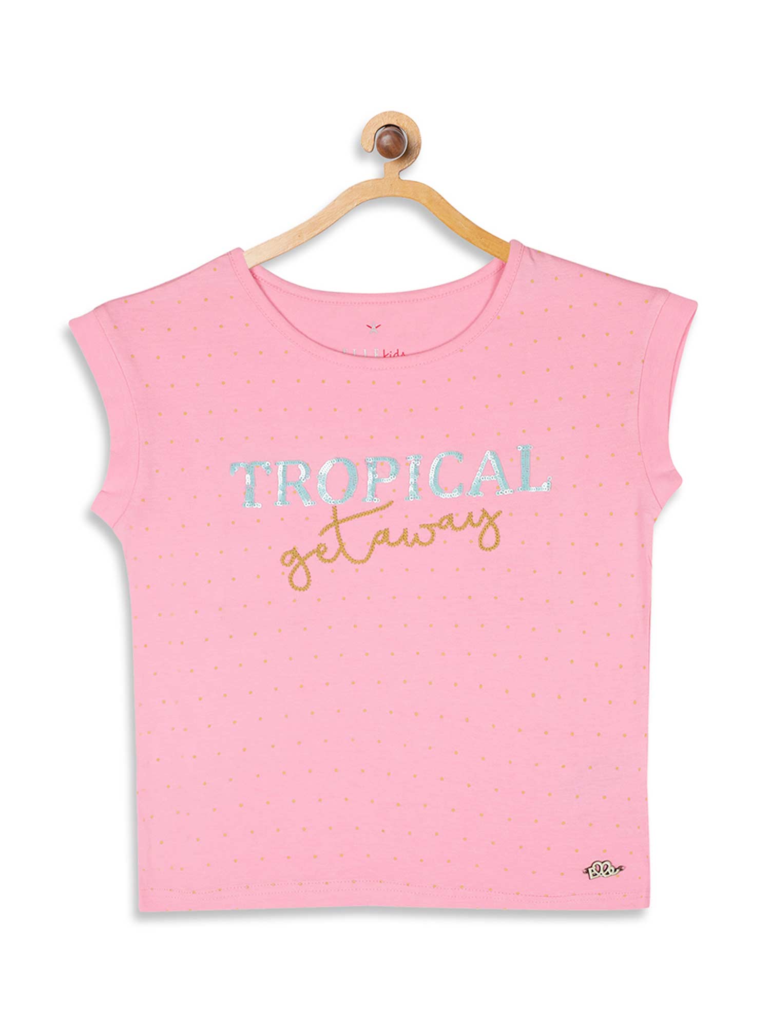 Round T shirt Kids Pink