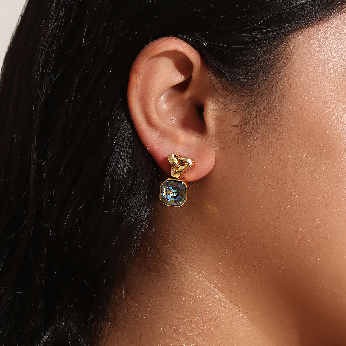 Gold Plated Rainbow Crystal In And Out Hoop Earrings By Hurleyburley   notonthehighstreetcom