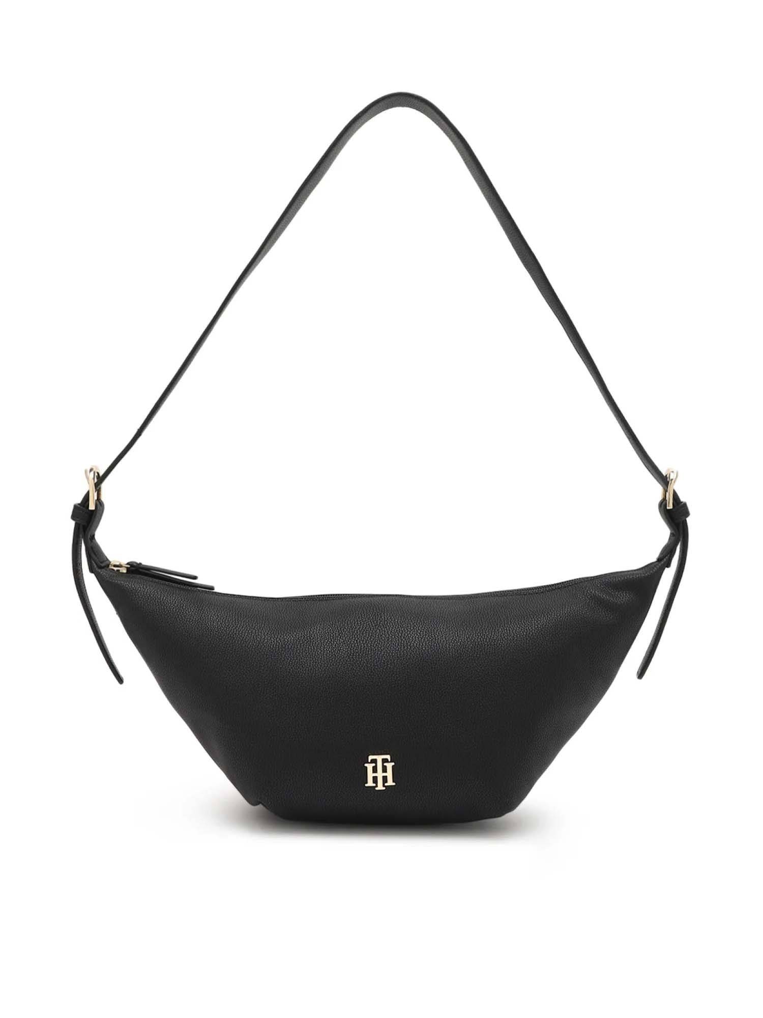 Tommy Hilfiger Black Pu Solid Crossbody Bag