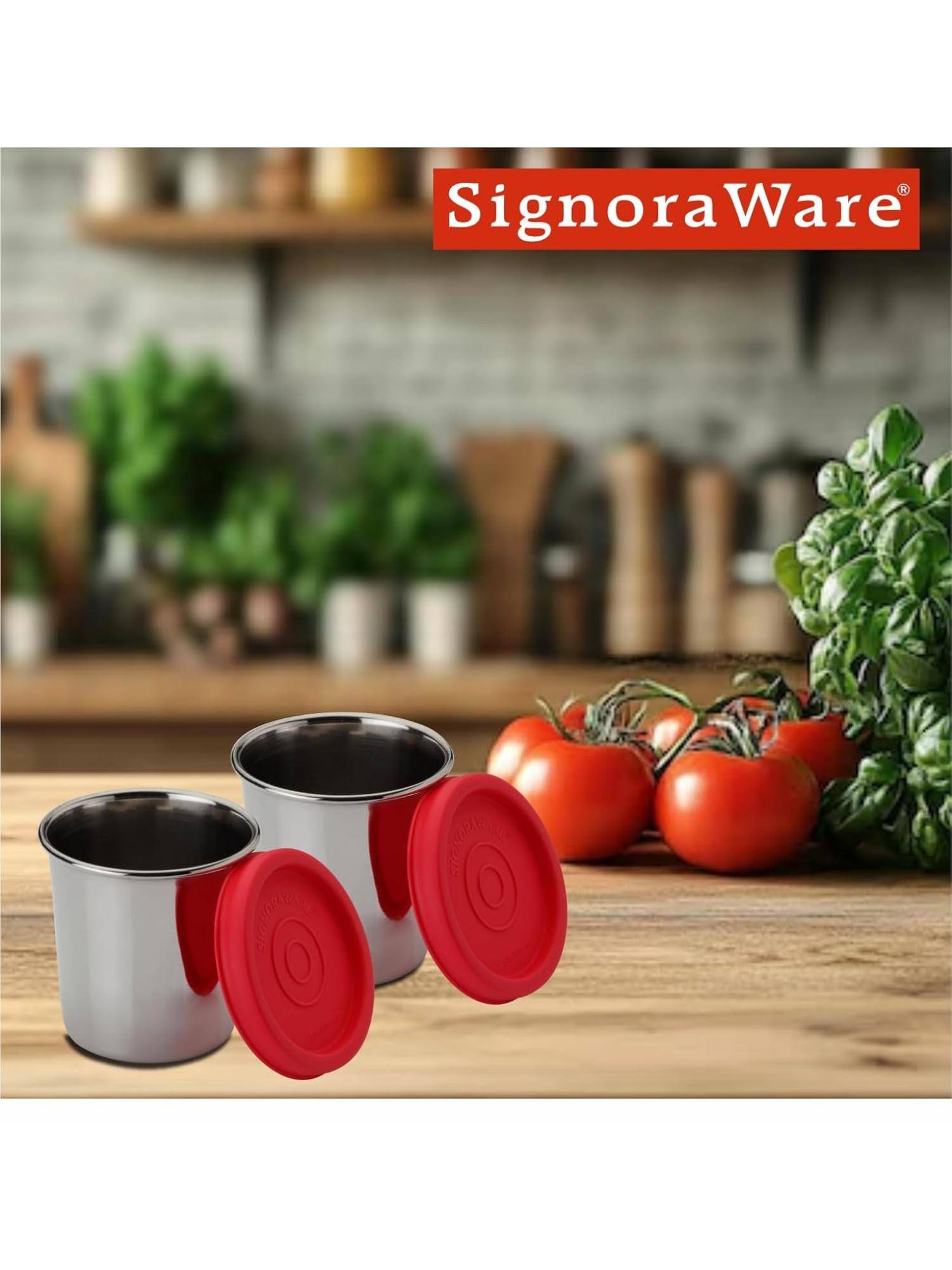 Signoraware Containers Buy Signoraware 100Ml Nano Vertical Ergonomic Containers - Red Online