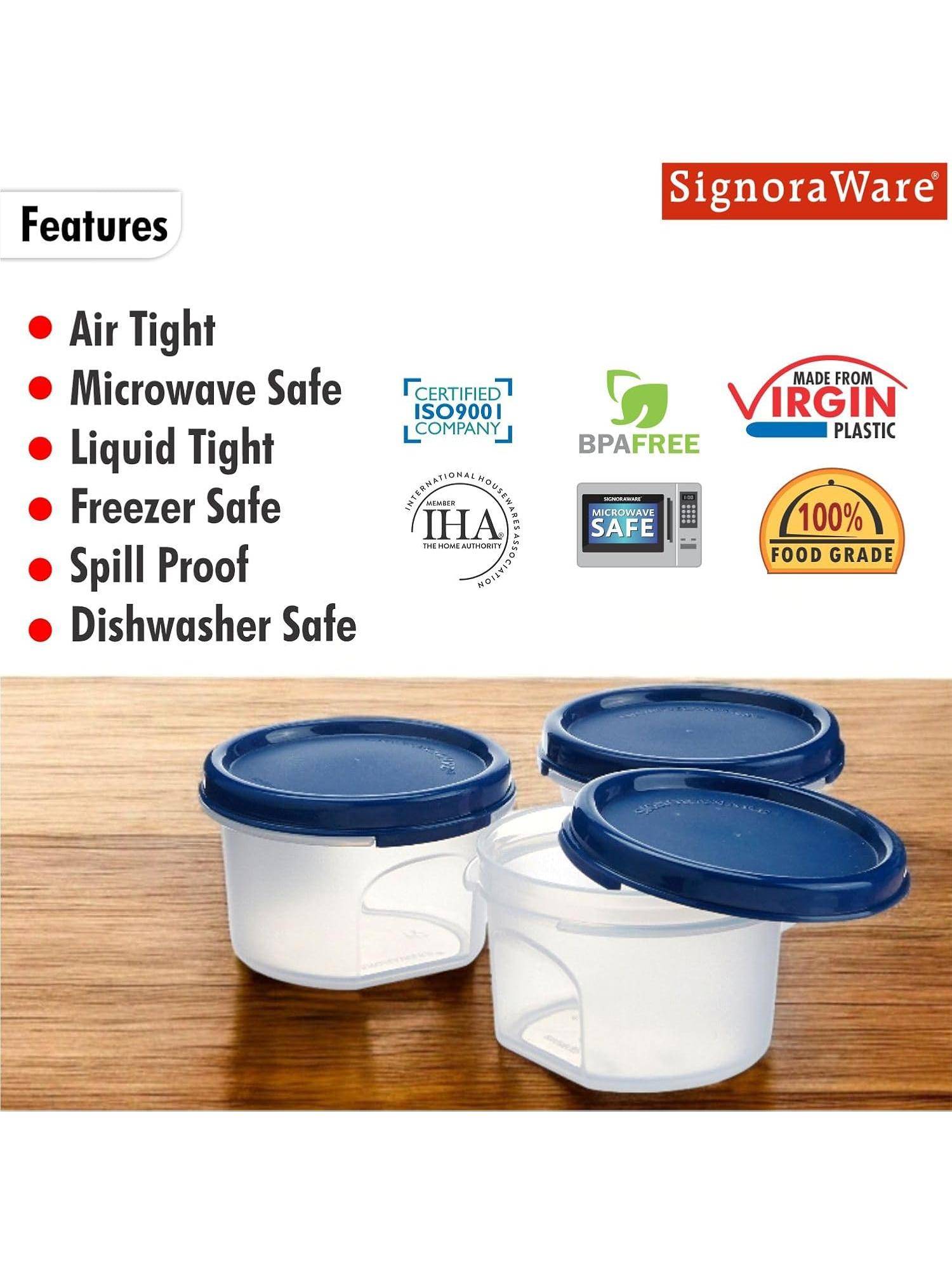 Signoraware Containers Buy Signoraware Signora Ware Modular Round Plastic Container Set, 200Ml ...