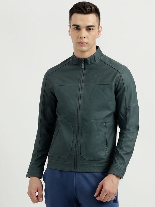 Buy United Colors of Benetton Mens Regular Fit Band Collar