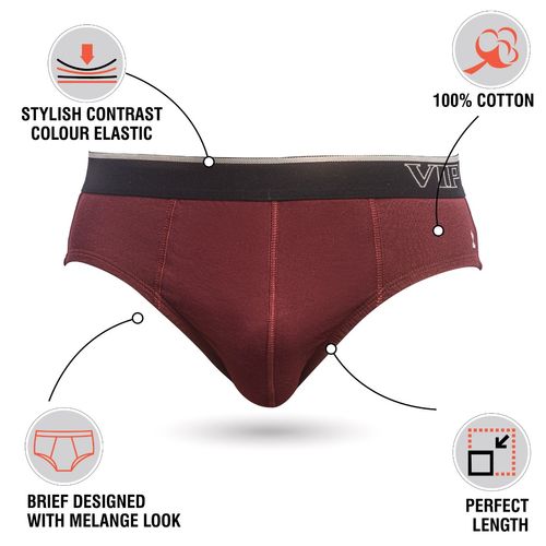 Buy VIP Regal 1000 Mens Cotton Briefs-assorted Colours (Pack of 4