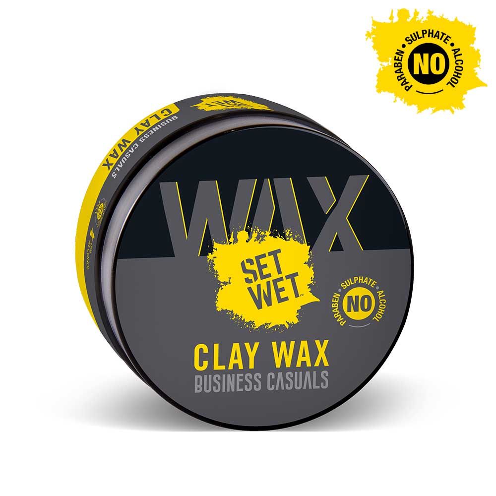 Set Wet Styling Hair Clay Wax| Strong Hold Matte Finish With Kaolin Clay Restylable Anytime