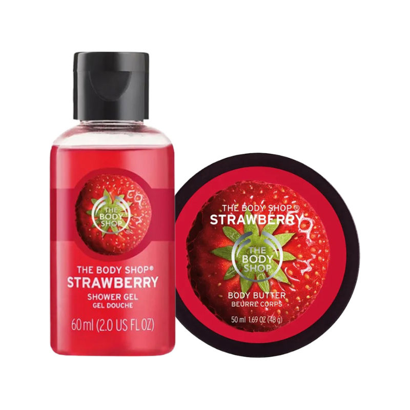 The Body Shop Set Of Strawberry Shower Gel & Body Butter Buy The Body