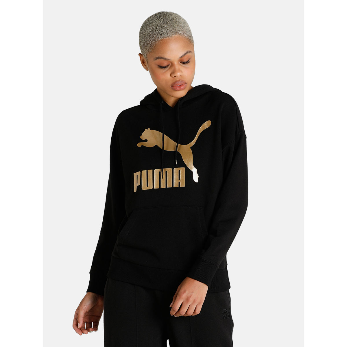Ladies black puma hotsell hoodie