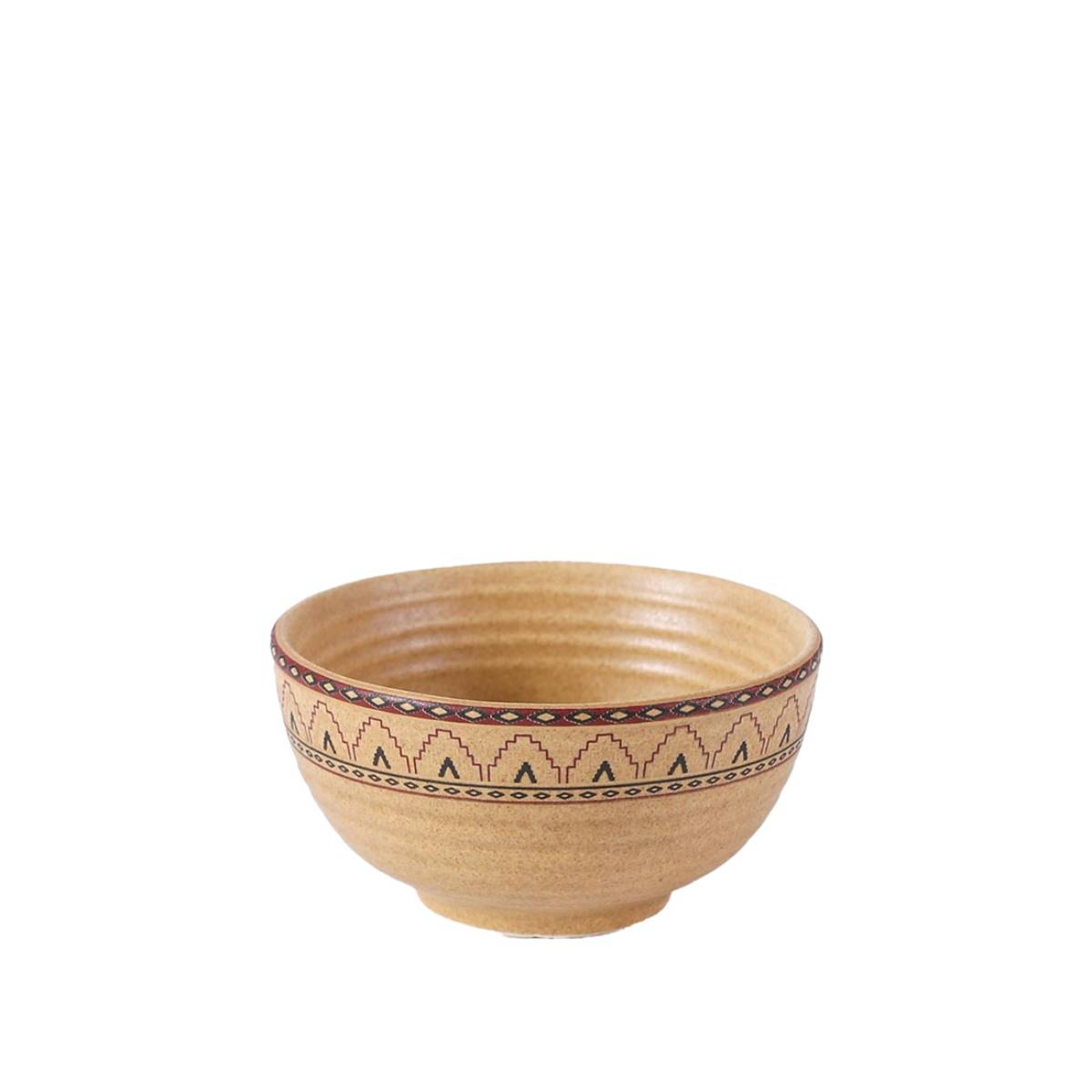 Buy Fabindia Brown Ceramic Decaled Nut Bowl Online