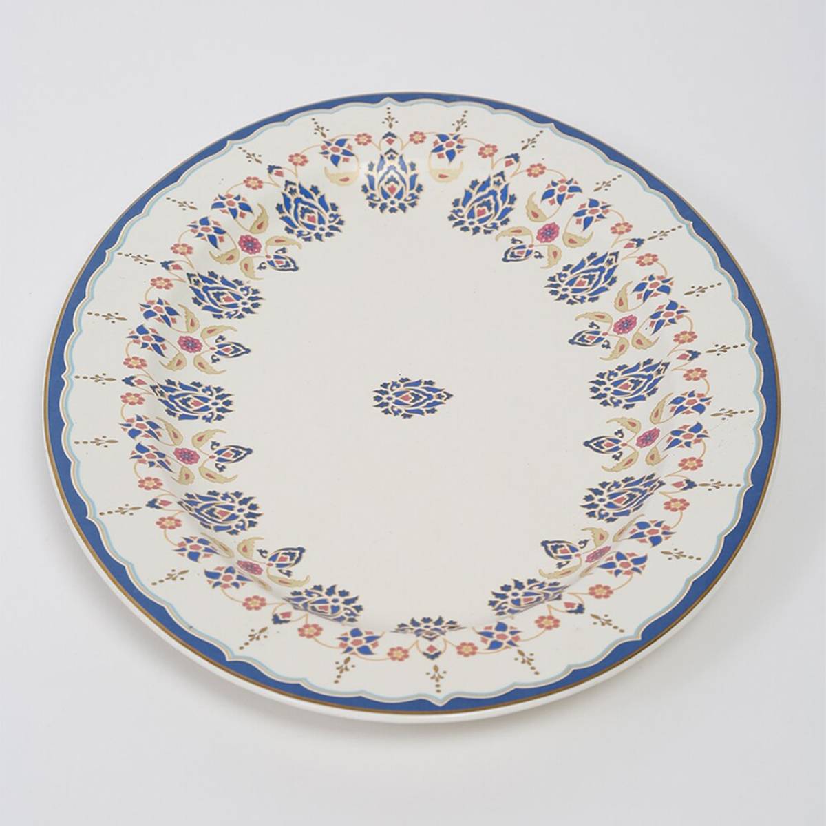 Buy Fabindia Lavnaya Ceramic Decaled Platter Online