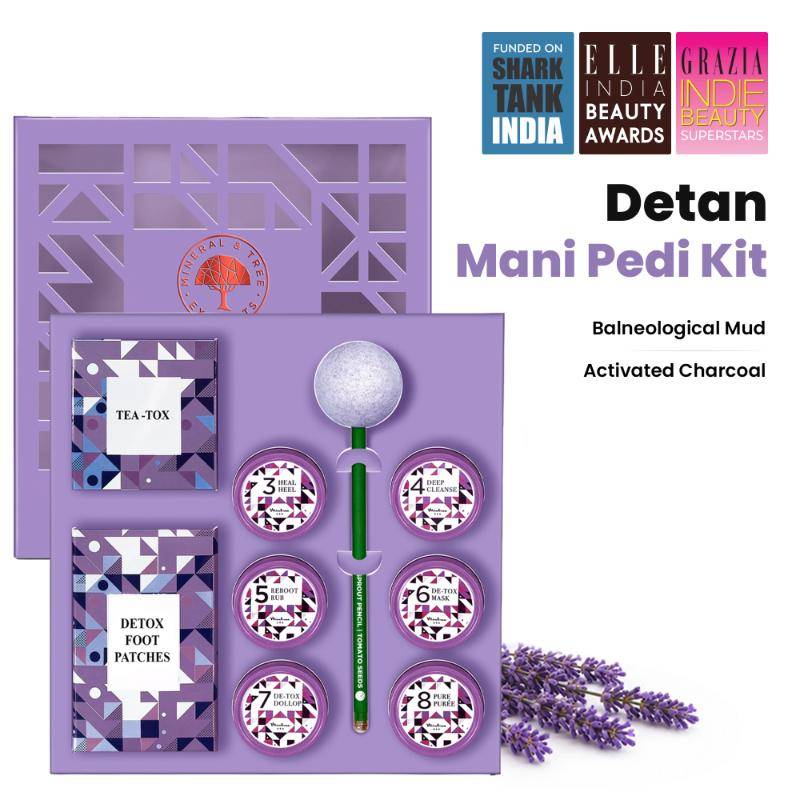 Mintree Detox 11 Step Manicure-Pedicure kit, repairs dry & cracked heels for soft-tan free skin
