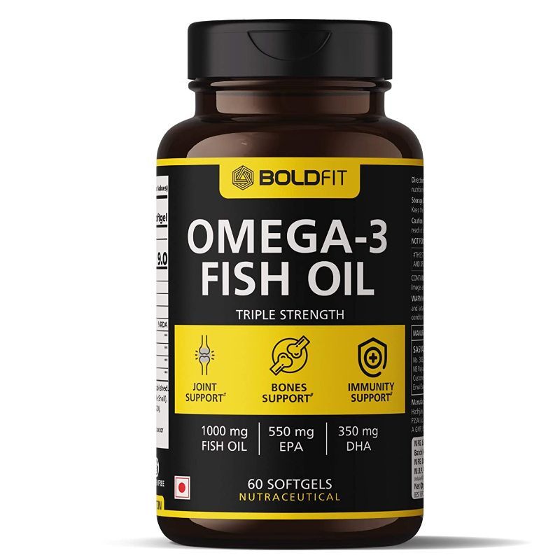 Boldfit Omega-3 Fish Oil Triple Strength Capsules