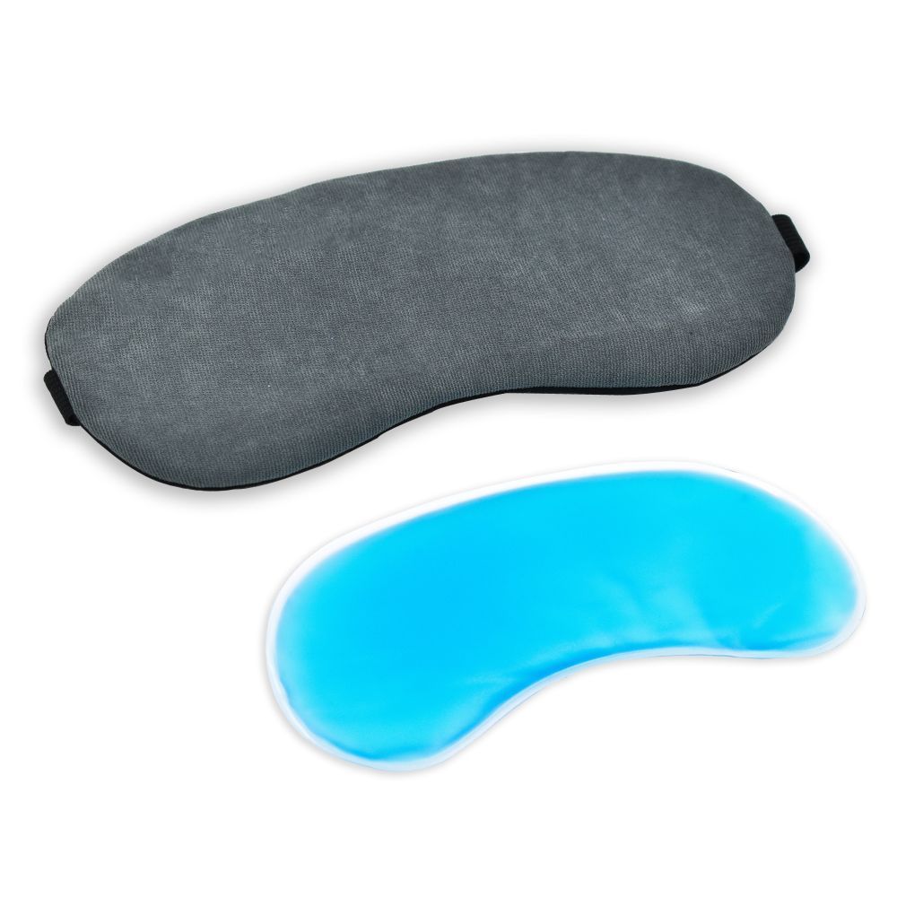 Visual Echoes Soft Cotton Sleep Eye Mask With Cooling Gel Inserts Dark Grey Color Pack Of 2 Buy