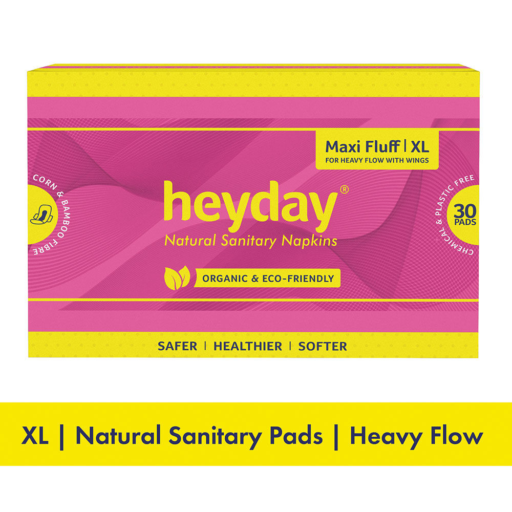Heyday Natural & Organic Sanitary Napkins Maxi Fluff XL - Pack Of 30