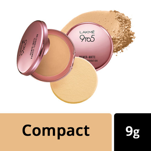 Lakme 9 To 5 Primer Matte Powder Foundation Compact Buy Lakme 9 To 5 Primer Matte Powder Foundation Compact Online At Best Price In India Nykaa Priced at rs.80, the lakme rose loose powder takes the second place. lakme 9 to 5 primer matte powder foundation compact silky golden