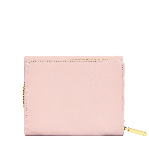 Pink Leather Eske Paris Bria Trifold Wallet for women