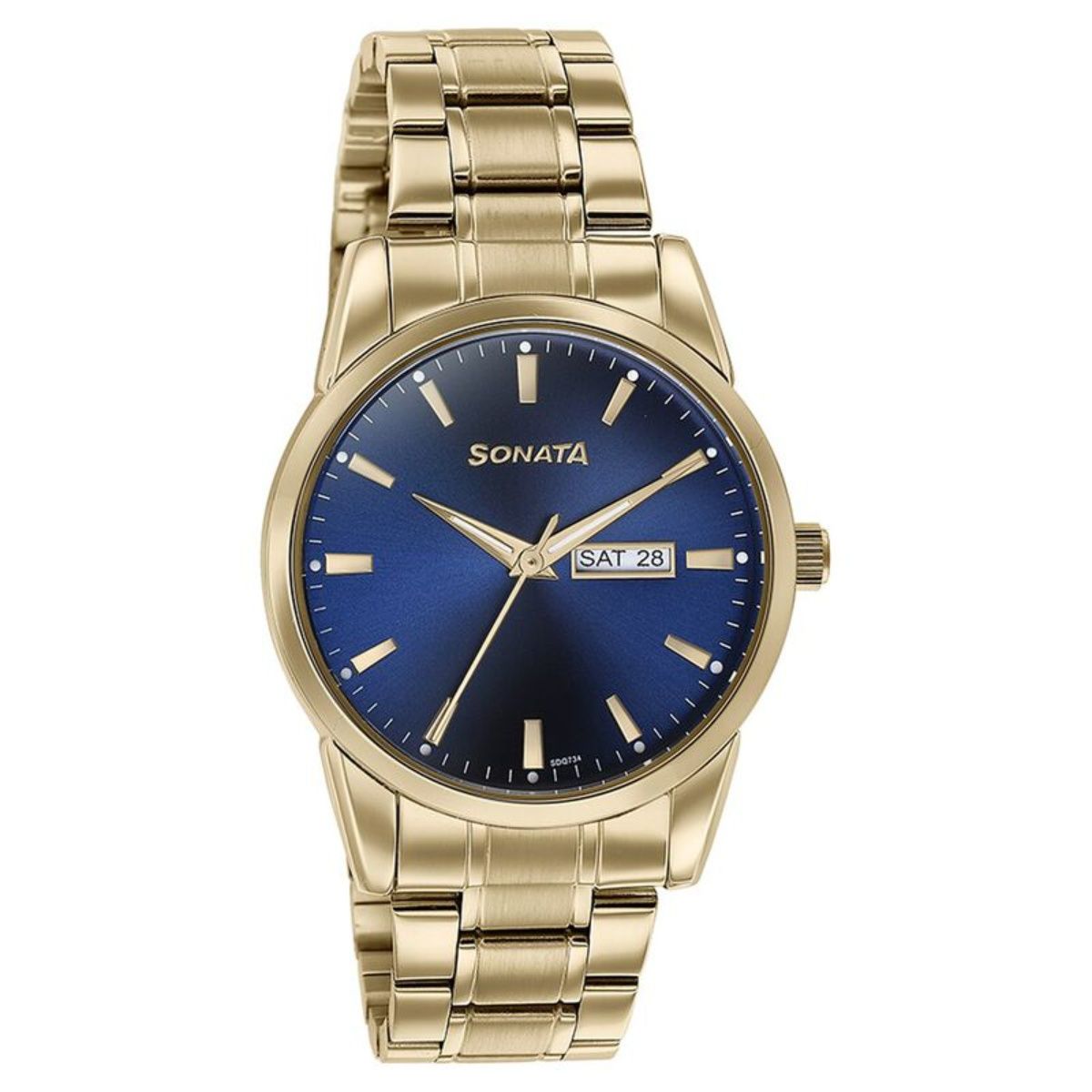 Buy Sonata Men 2.O Blue Dial Stainless Steel Watch 77147YM01 M Online