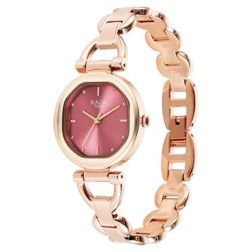 Buy Titan Women Raga Showstopper Pink Dial Brass Watch