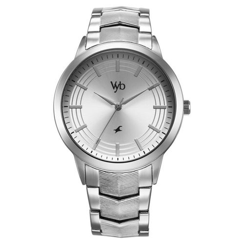 Buy Fastrack Men Vyb Silver Dial Alloy Watch FV30002SM01W (M