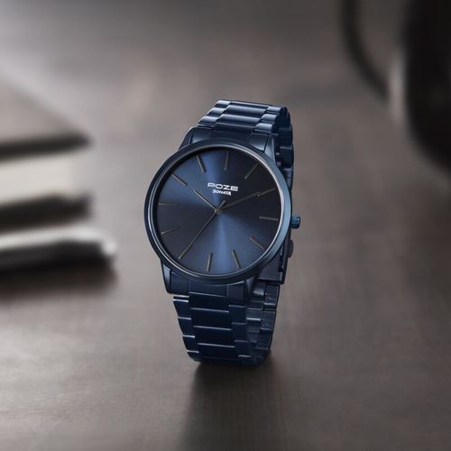 Buy Sonata Men Poze Blue Dial Stainless Steel Watch