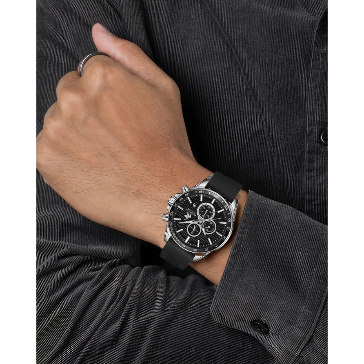 Buy Beverly Hills Polo Club Men Chronograph Black Dial Watch (M