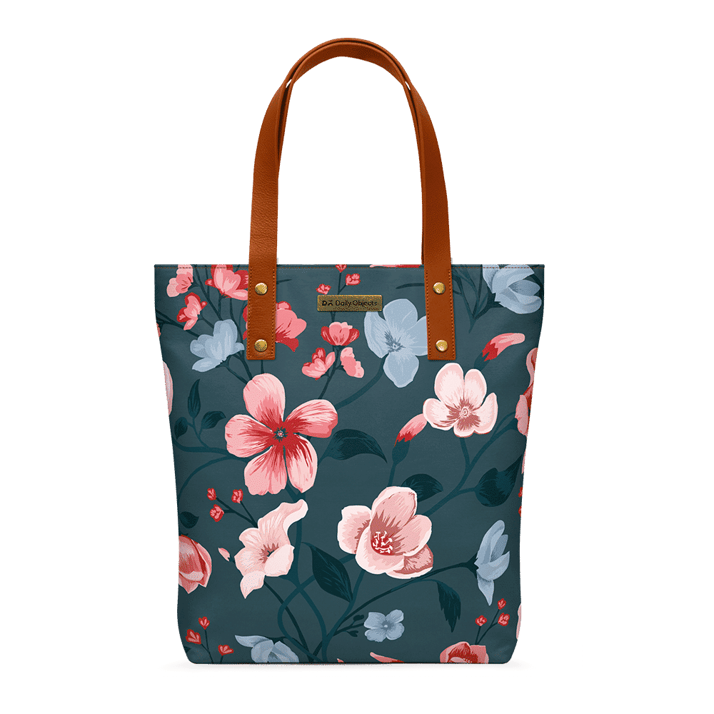 DailyObjects Teal Blooms Classic Tote Bag Buy DailyObjects Teal Blooms