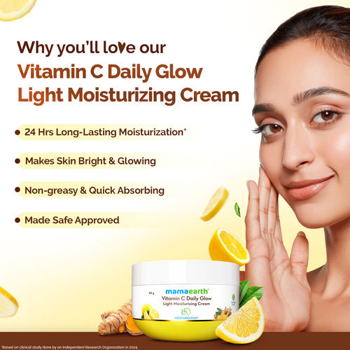 Buy Mamaearth Vitamin C Daily Glow Light Moisturizing Cream Online
