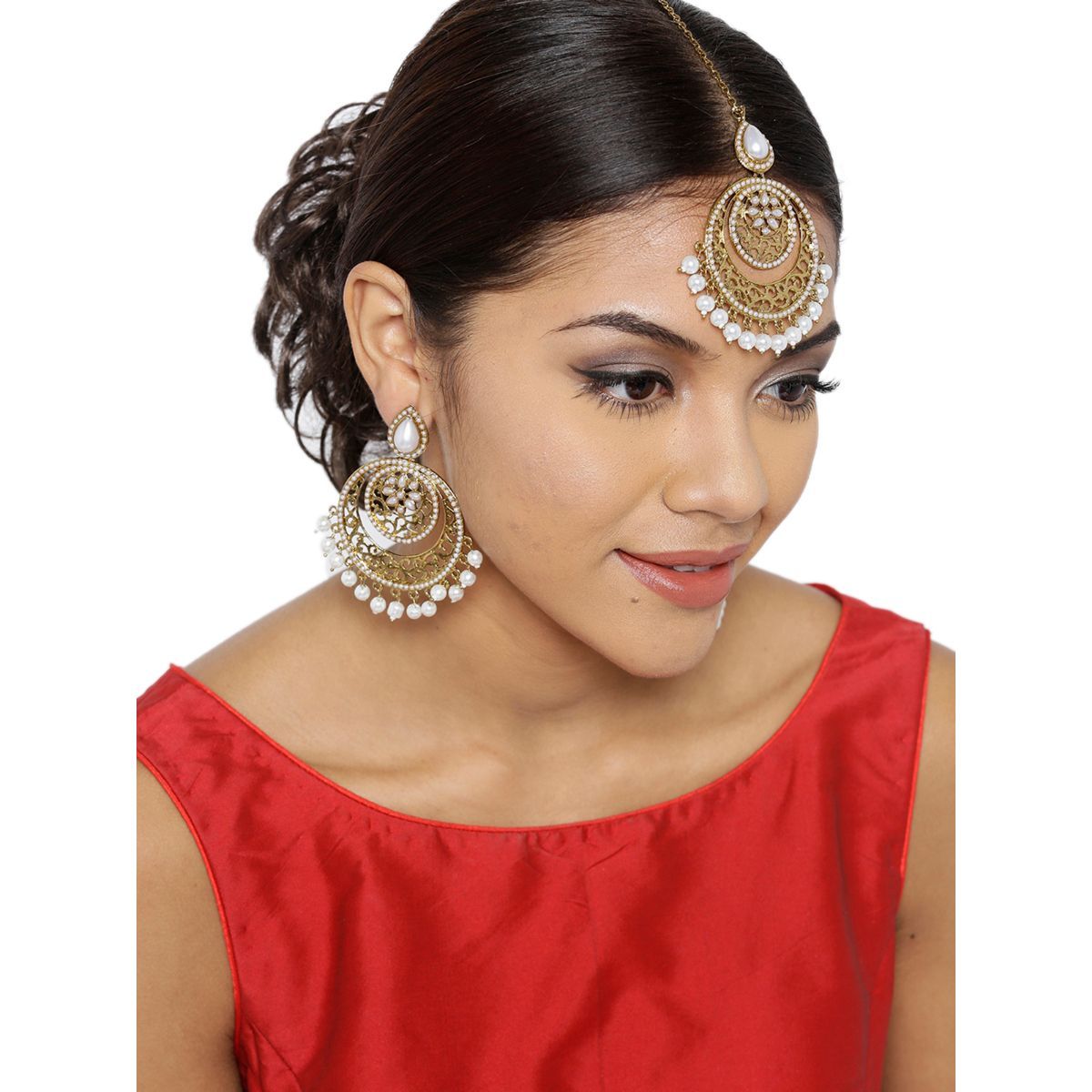 Zaveri Pearls Antique Gold Tone 