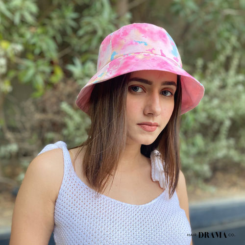 Buy Hair Drama Tie-dye Bucket Hat Pink Blue Online