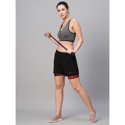 Buy AESTHETIC NATION Red in Inner Compression Shorts Online