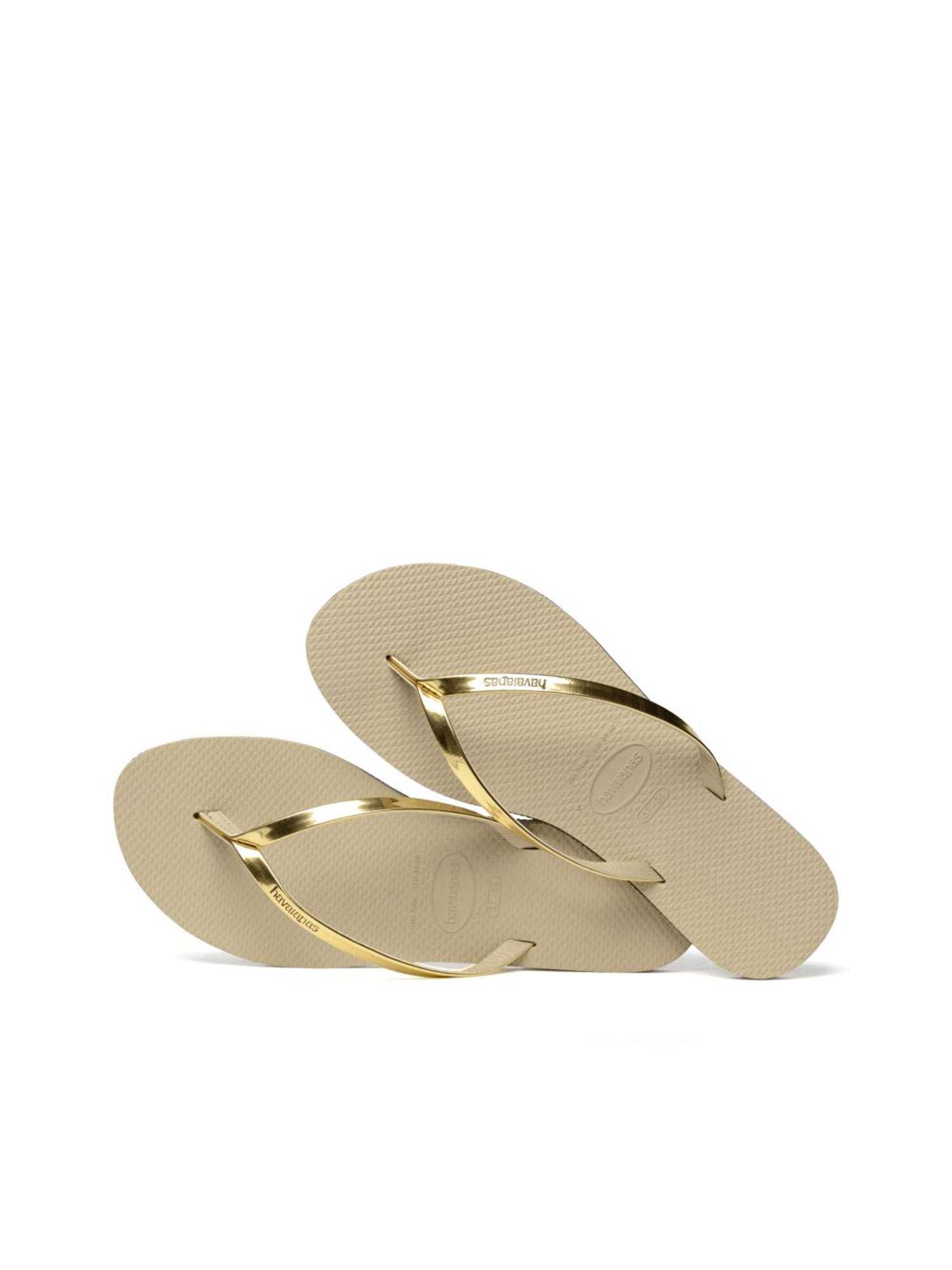 White and gold havaianas outlet