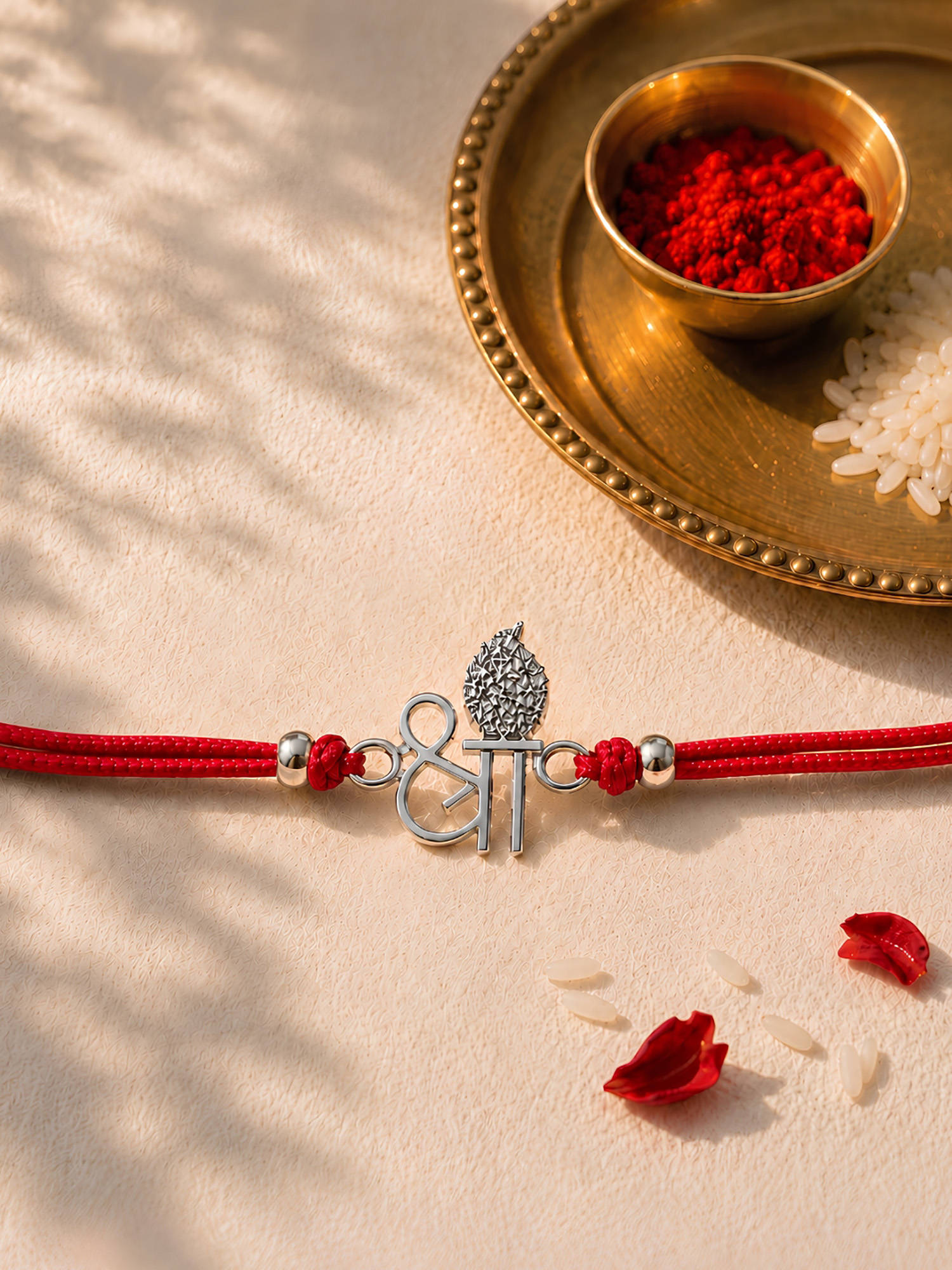 Axora Life 925 Sterling Silver Shree Rakhi For Brother