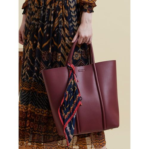 Label Ritu Kumar Burgundy Tote Bag with Scarf: Buy Label Ritu ...