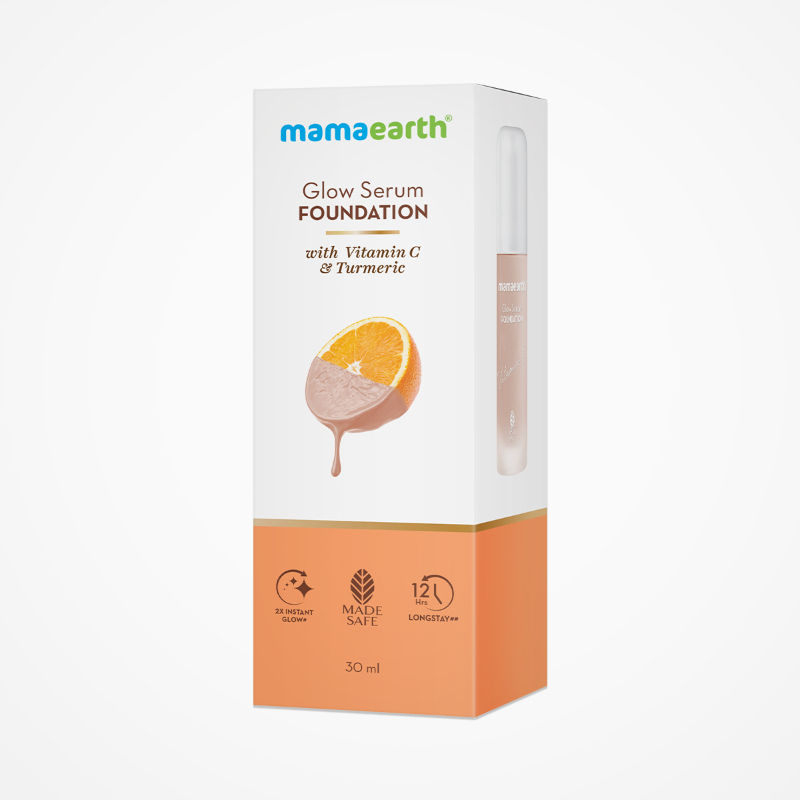 Mamaearth Glow Serum Foundation With Vitamin C & Turmeric For 12hour