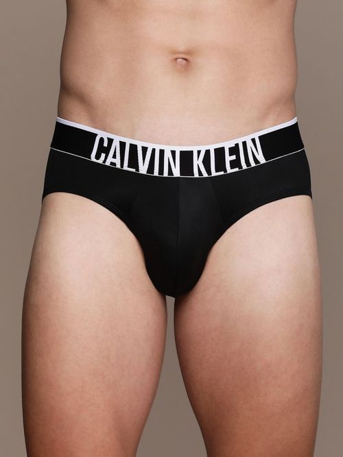 Buy Calvin Klein Low Rise Solid Black Brief Online - Main Image