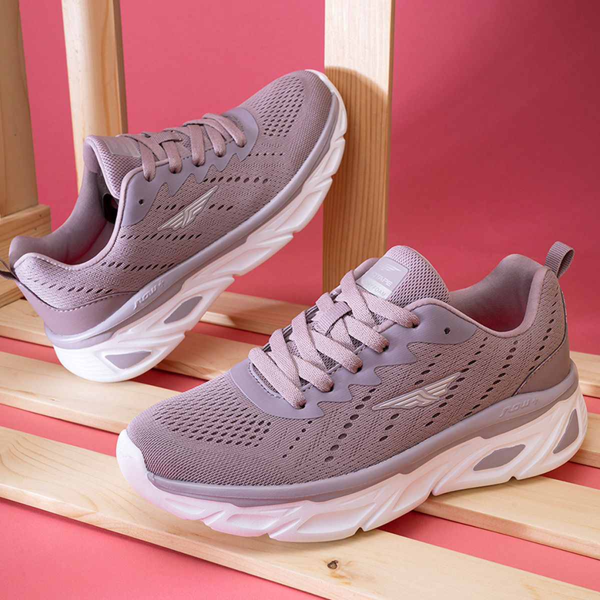 Buy Red Tape Women Solid Purple Walking Shoes Online