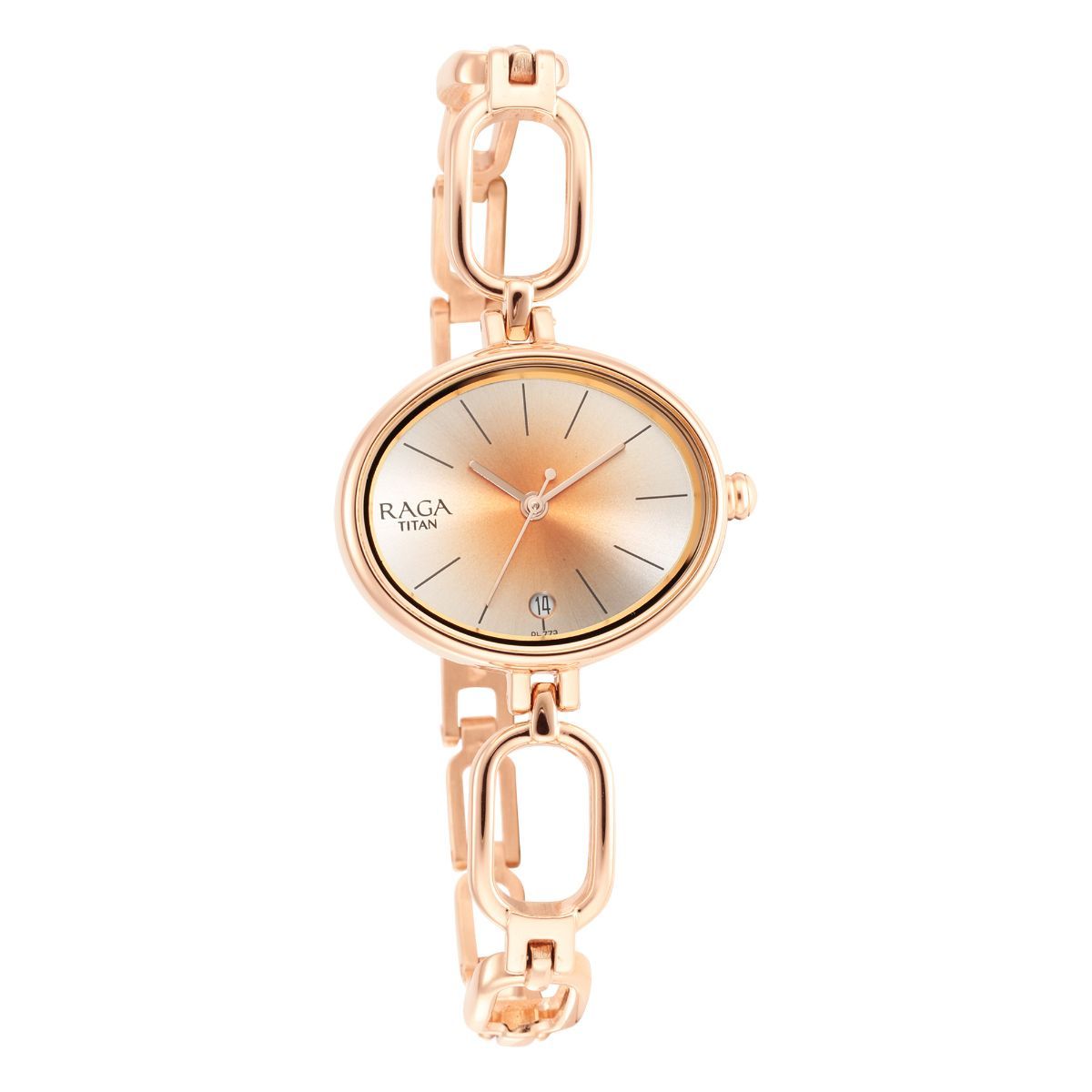 Rose gold hotsell watches titan raga