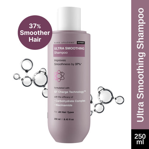 Bare Anatomy Ultra Smoothing Shampoo for Dry and Frizzy Hair Niacinamide  Paraben Sulphate Free