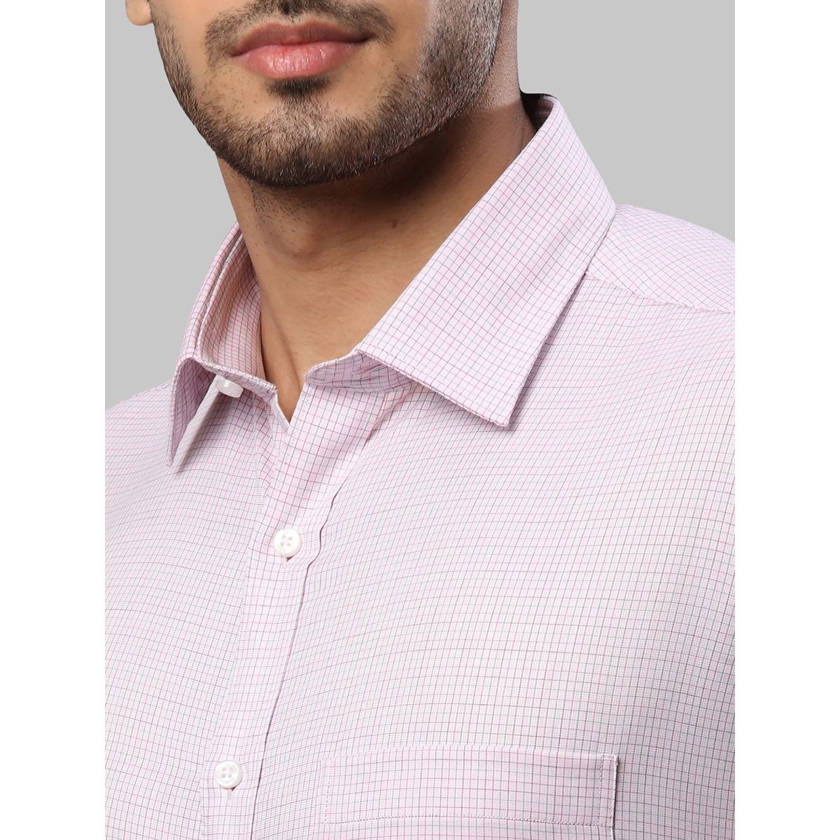 Buy Raymond Checks Pink Formal Shirt Online