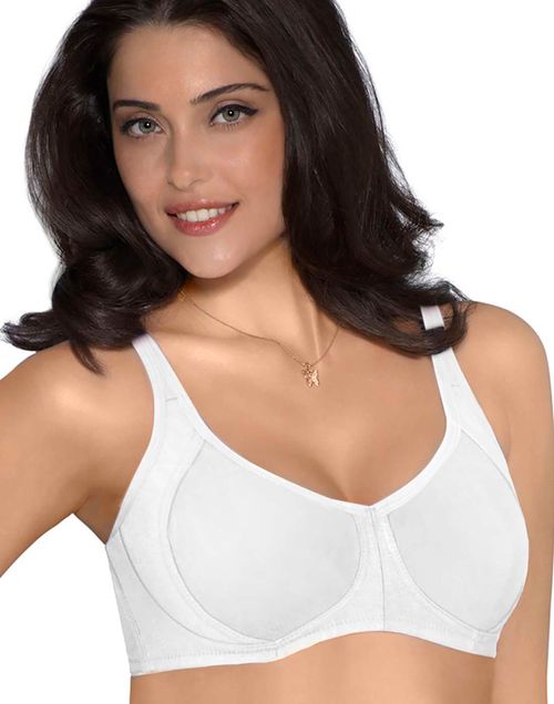Buy Amante Cool Contour Non-Padded Non-Wired High Coverage Bra - White (36C)  Online